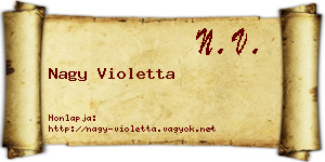 Nagy Violetta névjegykártya